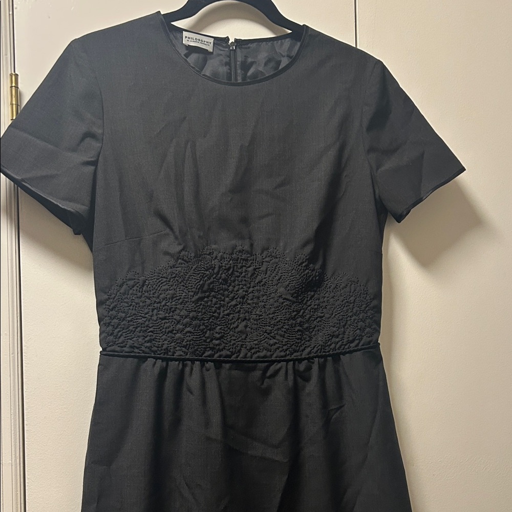 Philosophy di Alberta Ferretti Charcoal Mini Dress